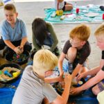 Fun with clay and kinetic sand